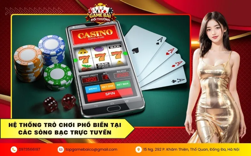 Top sảnh Casino Trực Tuyến uy tín có dàn Dealer nóng bỏng nhất 4 Hệ thống trò chơi phổ biến tại các sòng bạc trực tuyến